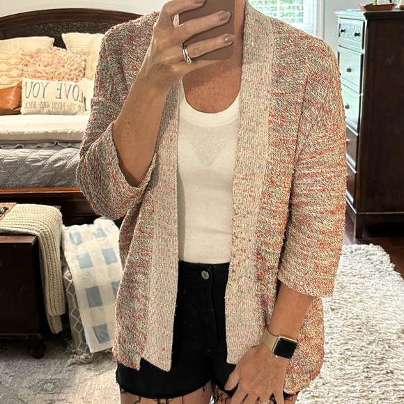 Old Navy Popcorn Knit 1/2 Sleeve Cardigan Size M - Picture 4 of 12